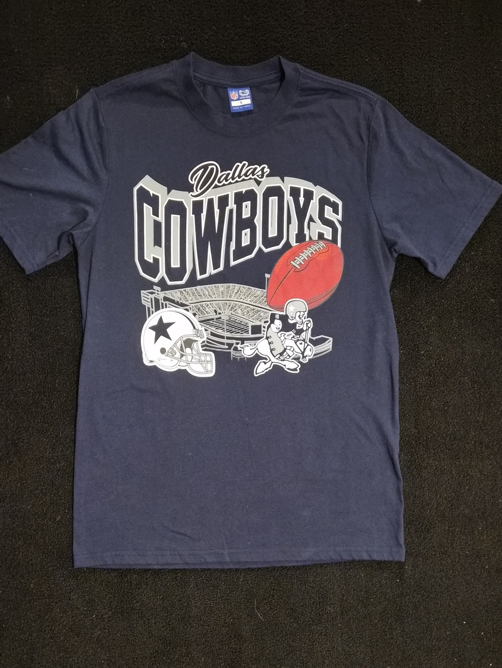 NFL Dallas Cowboys Navy Tee W/Vintage Logo